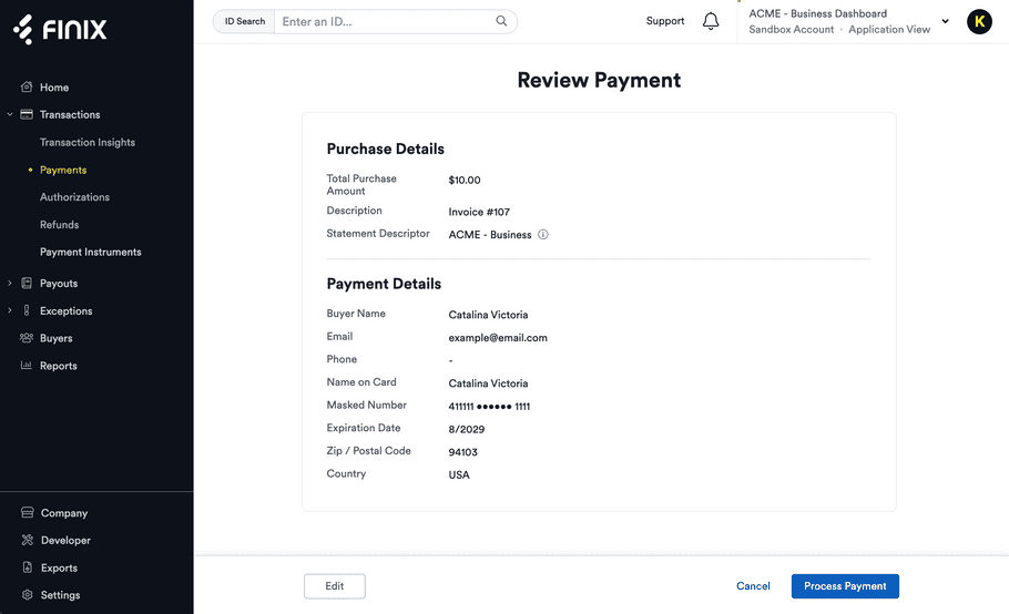 Review Payment